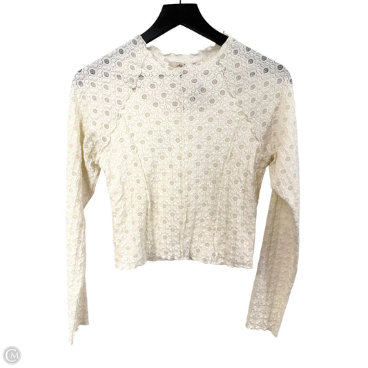 Top Long Sleeve By Atelier In White, Size: L