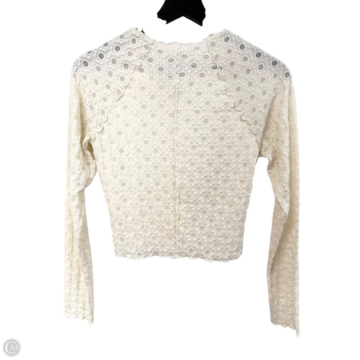 Top Long Sleeve By Atelier In White, Size: L