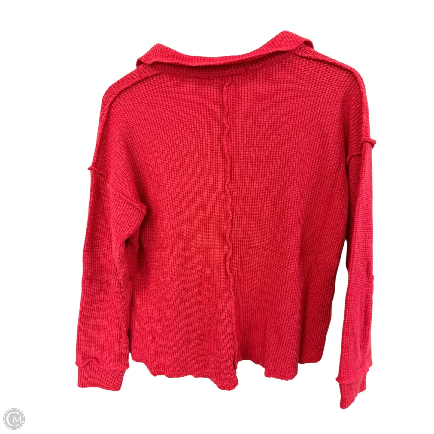 Top Long Sleeve By Leela & Lavender In Red, Size: M