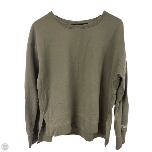 Top Long Sleeve By Victorias Secret In Green, Size: L