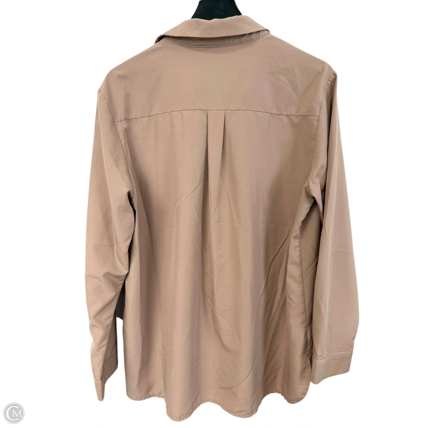 Blouse Long Sleeve By Cmf In Tan, Size: L