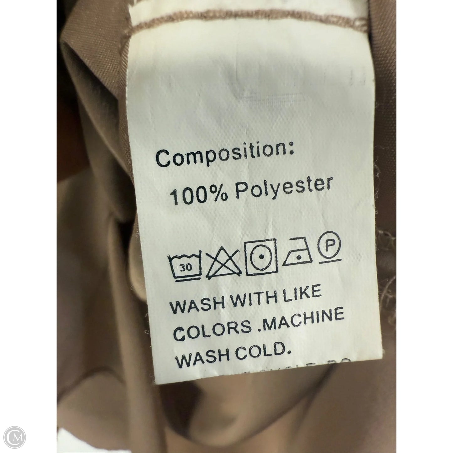Blouse Long Sleeve By Cmf In Tan, Size: L