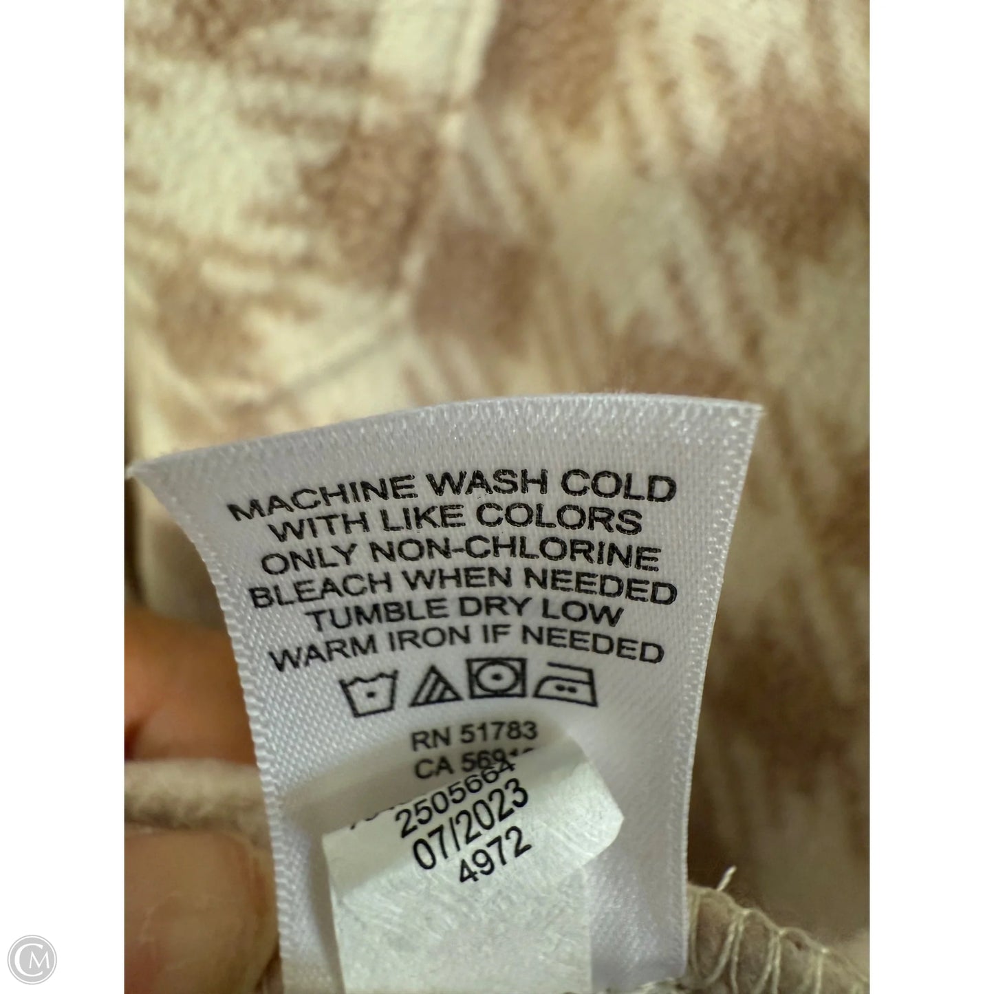 Jacket Shirt By Maurices In Tan & White, Size: M