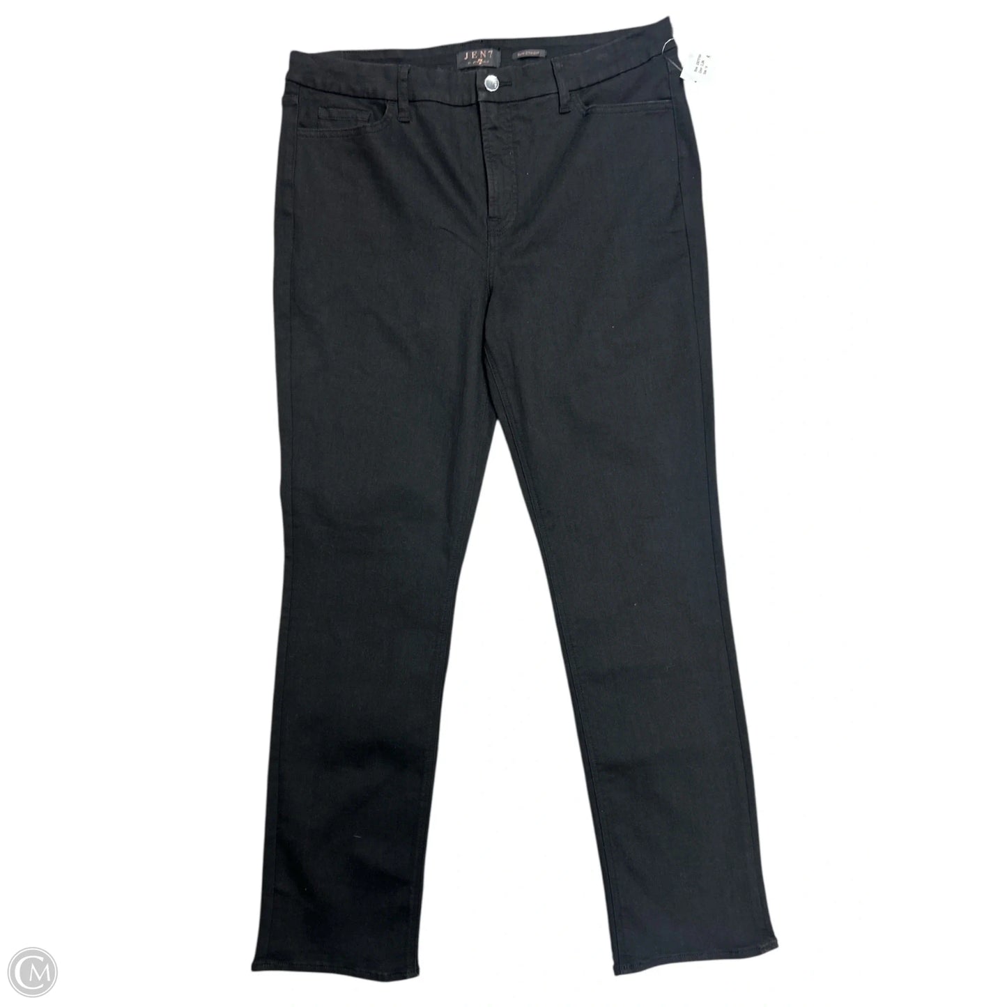 Jeans Straight By 7 For All Mankind In Black Denim, Size: 18