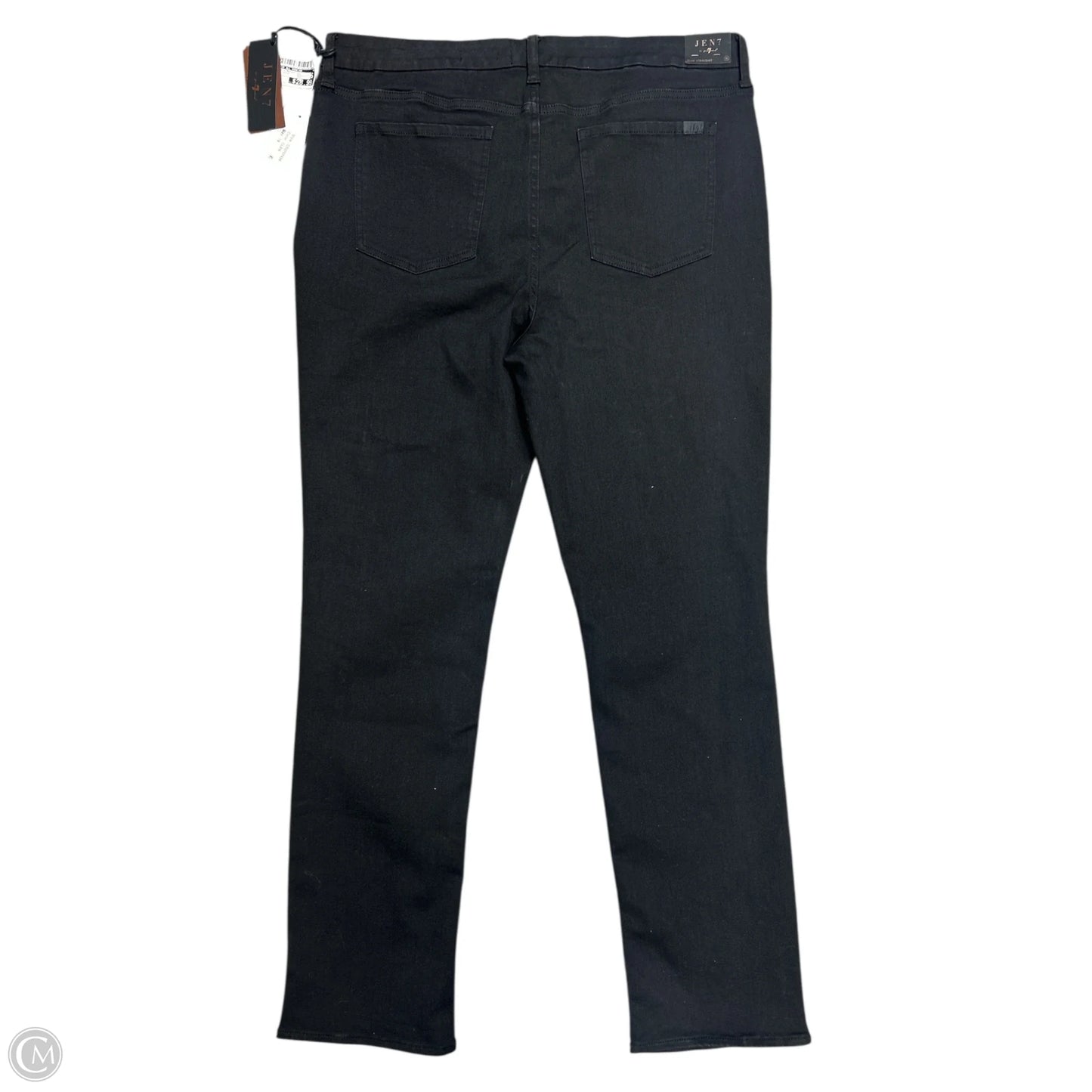Jeans Straight By 7 For All Mankind In Black Denim, Size: 18
