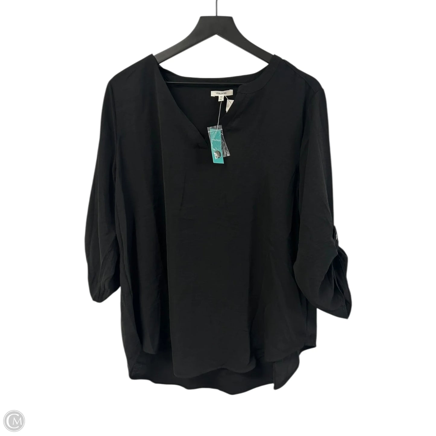 Top 3/4 Sleeve By Maurices In Black, Size: Xl