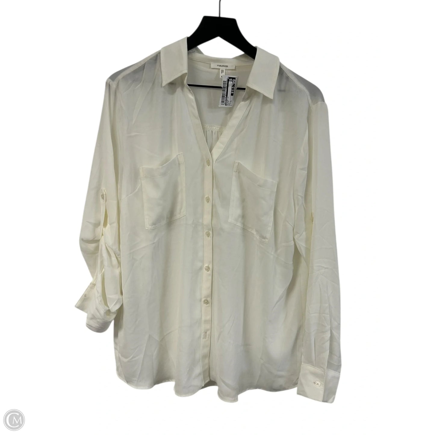 Blouse Long Sleeve By Maurices In White, Size: Xl