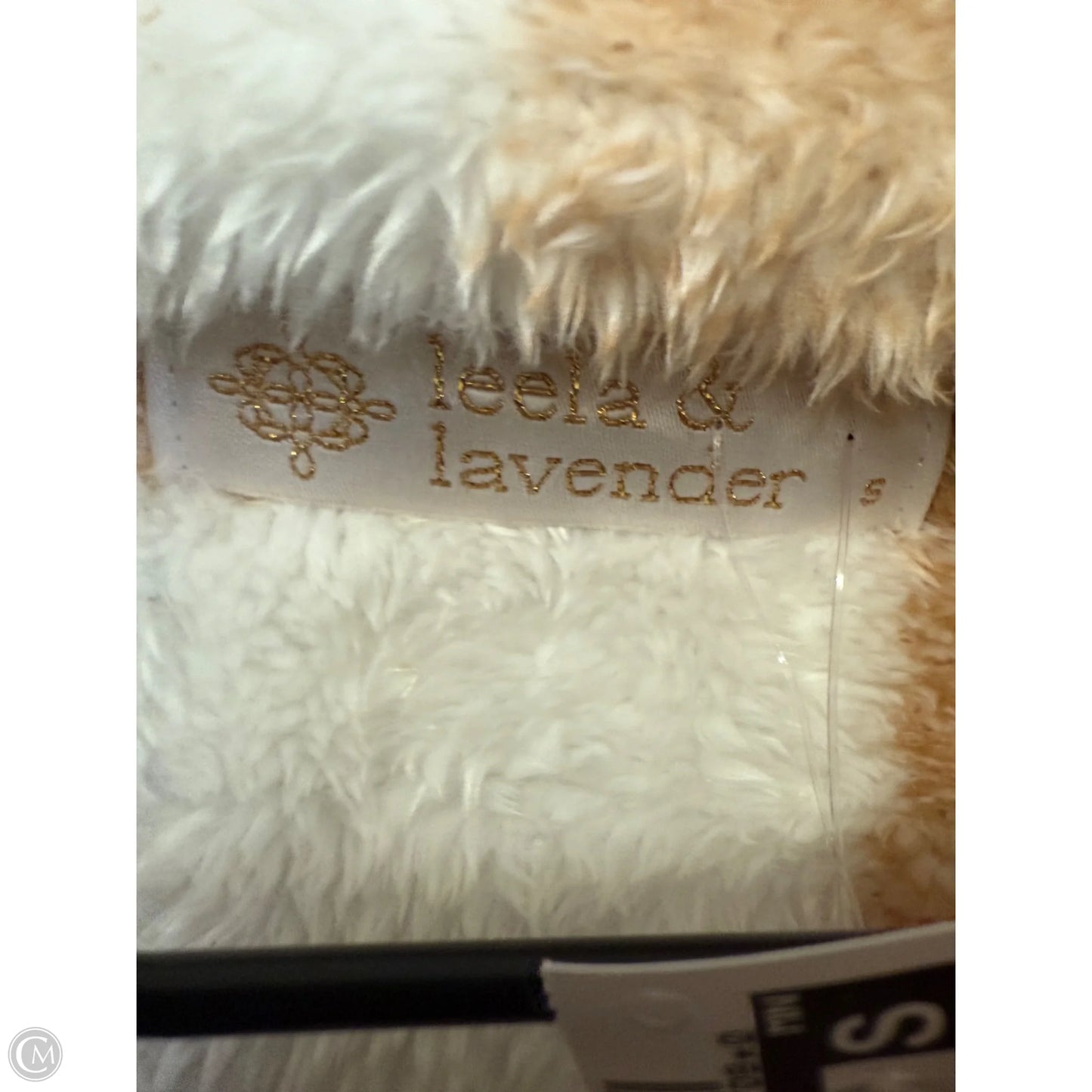 Jacket Faux Fur & Sherpa By Leela & Lavender In Tan & White, Size: S