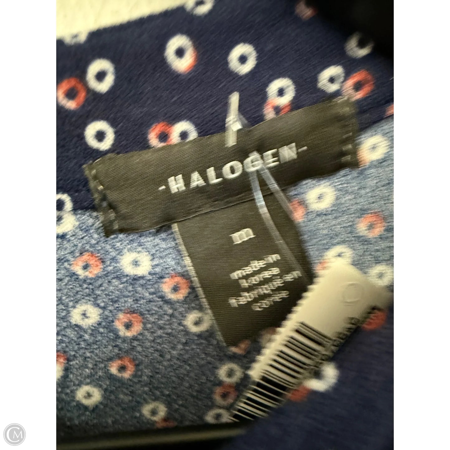 Top Short Sleeve By Halogen In Navy, Size: M