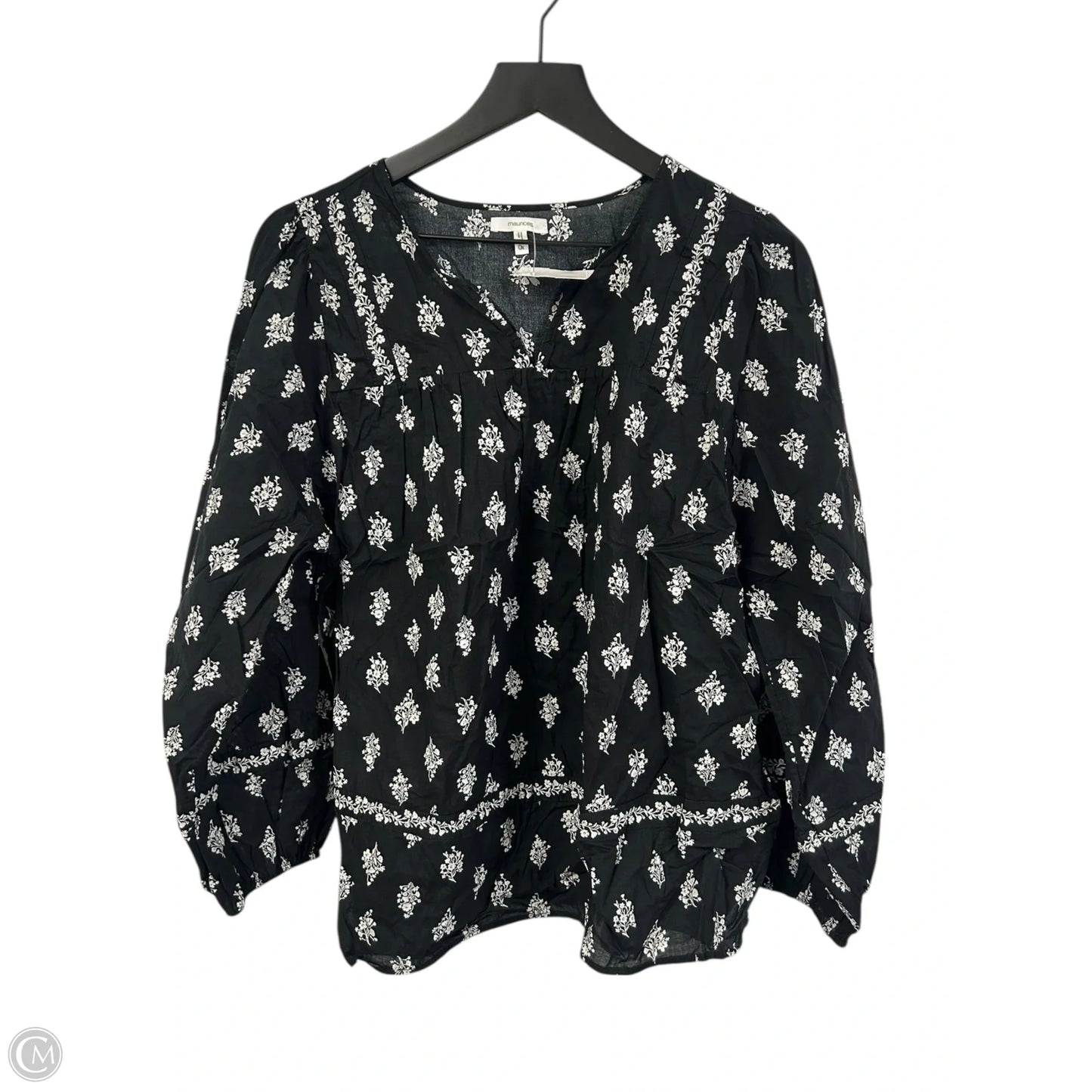 Top Long Sleeve By Maurices In Black & White, Size: Xl