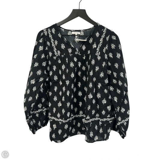 Top Long Sleeve By Maurices In Black & White, Size: Xl