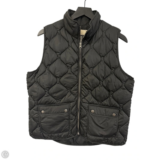 Vest Puffer & Quilted By Thread And Supply In Black, Size: M