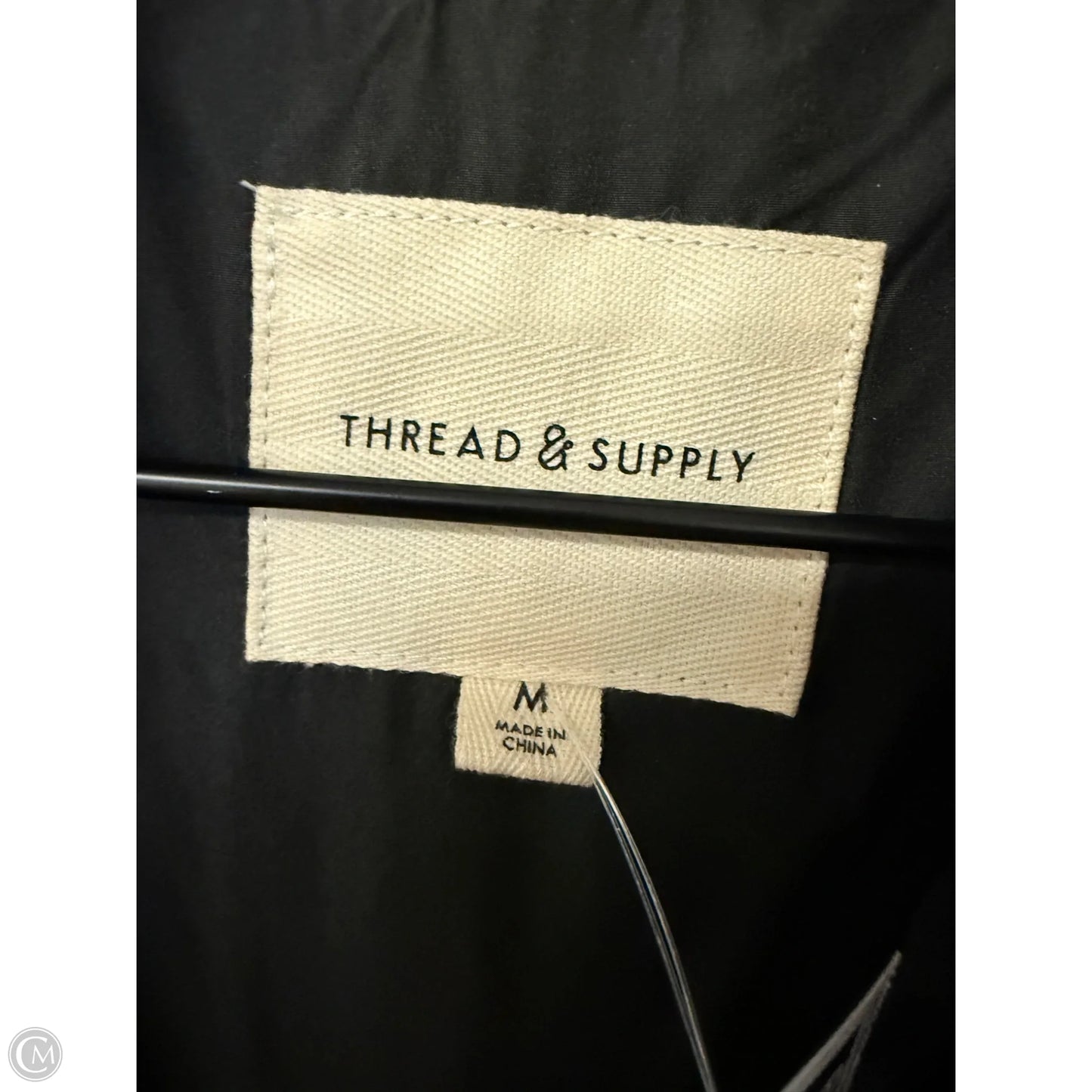 Vest Puffer & Quilted By Thread And Supply In Black, Size: M