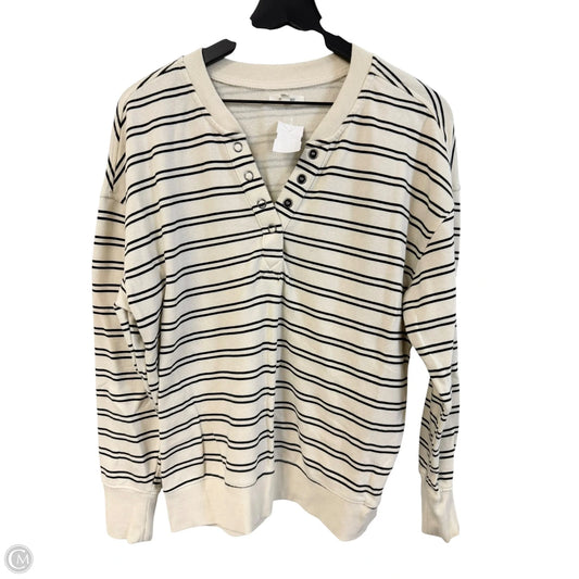 Sweatshirt Crewneck By Maurices In Black & White, Size: L