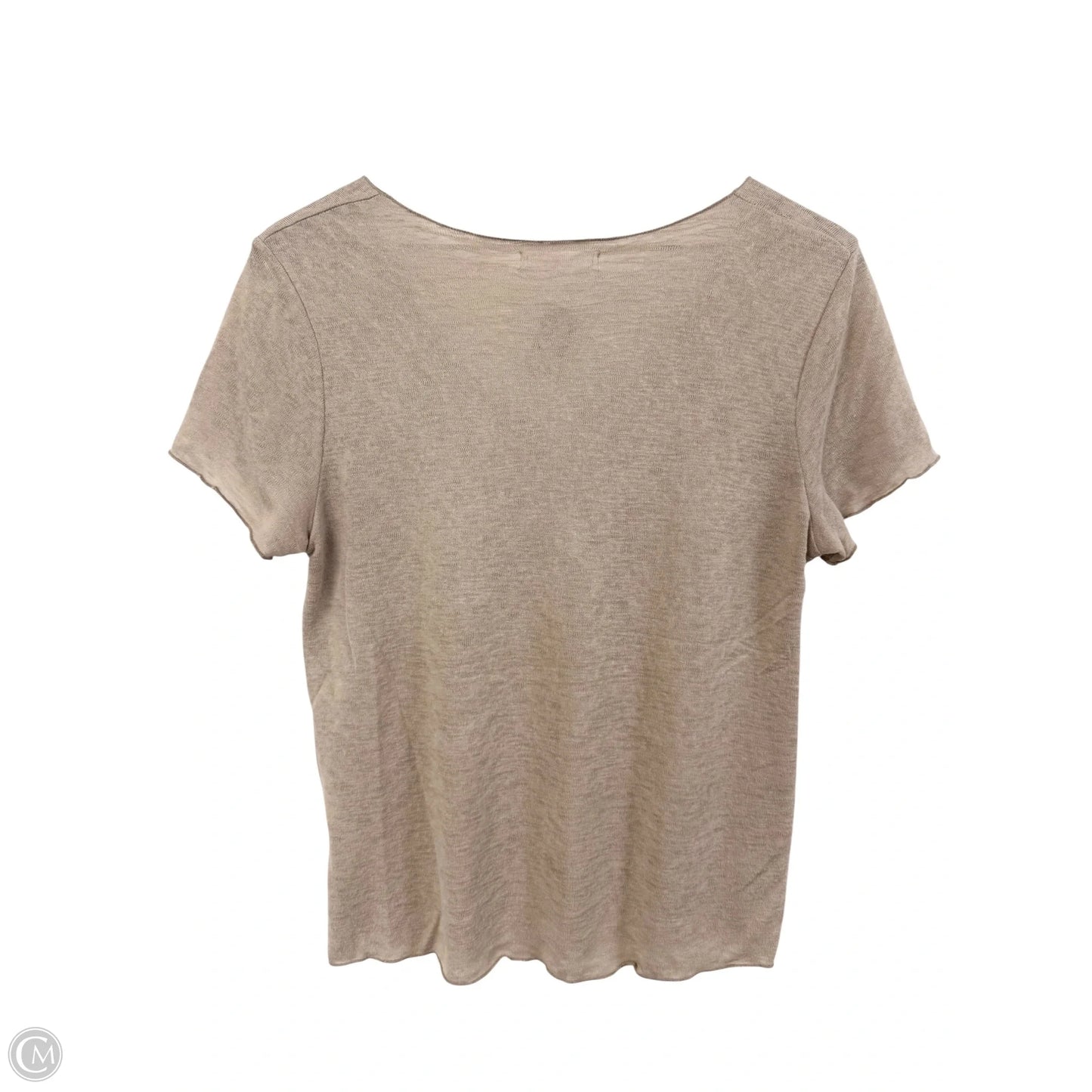 Top Short Sleeve By Clothes Mentor In Tan, Size: S
