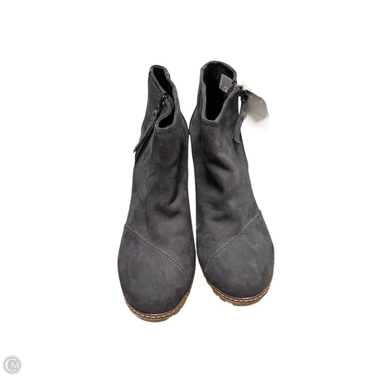 Shoes Heels Wedge By Toms In Grey, Size: 9.5