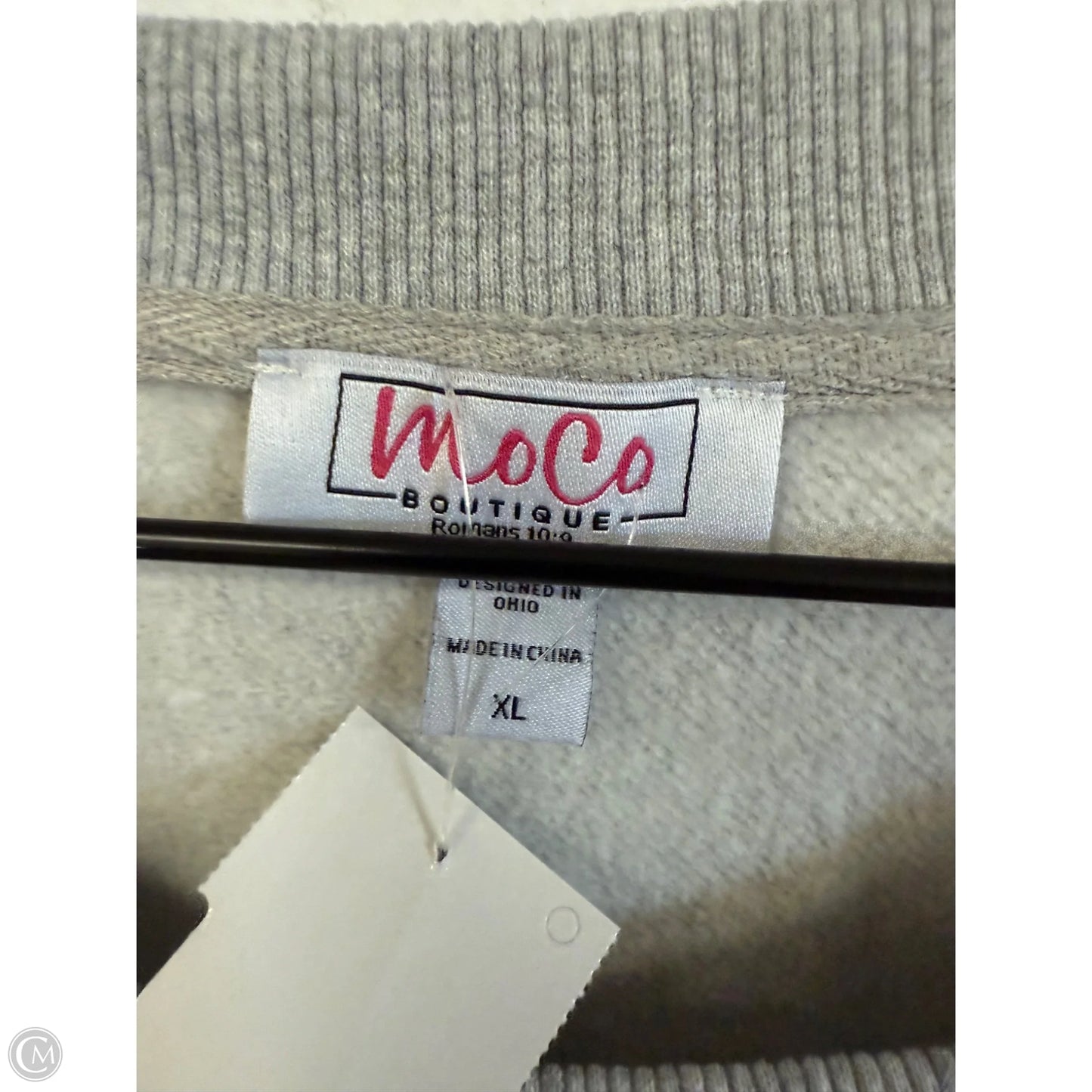 Sweatshirt Crewneck By Clothes Mentor In Grey, Size: Xl