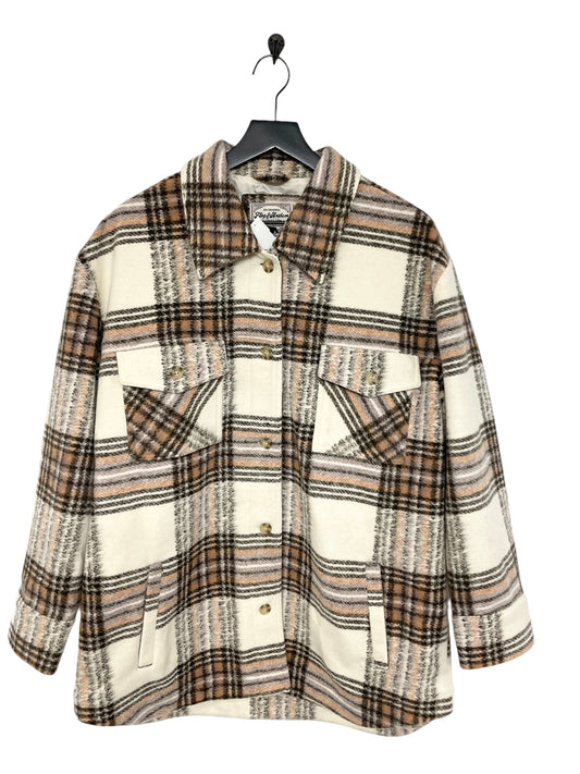 Jacket Shirt By Cmb In Tan, Size: M