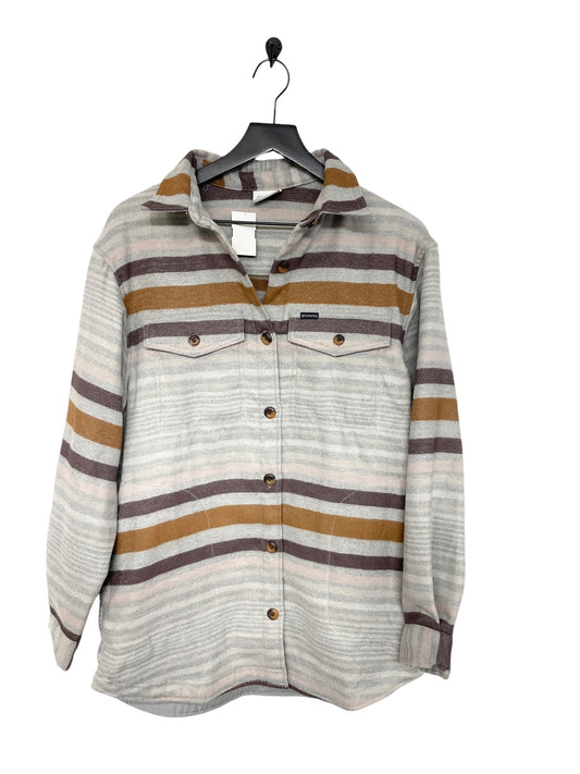 Jacket Shirt By Columbia In Grey, Size: M