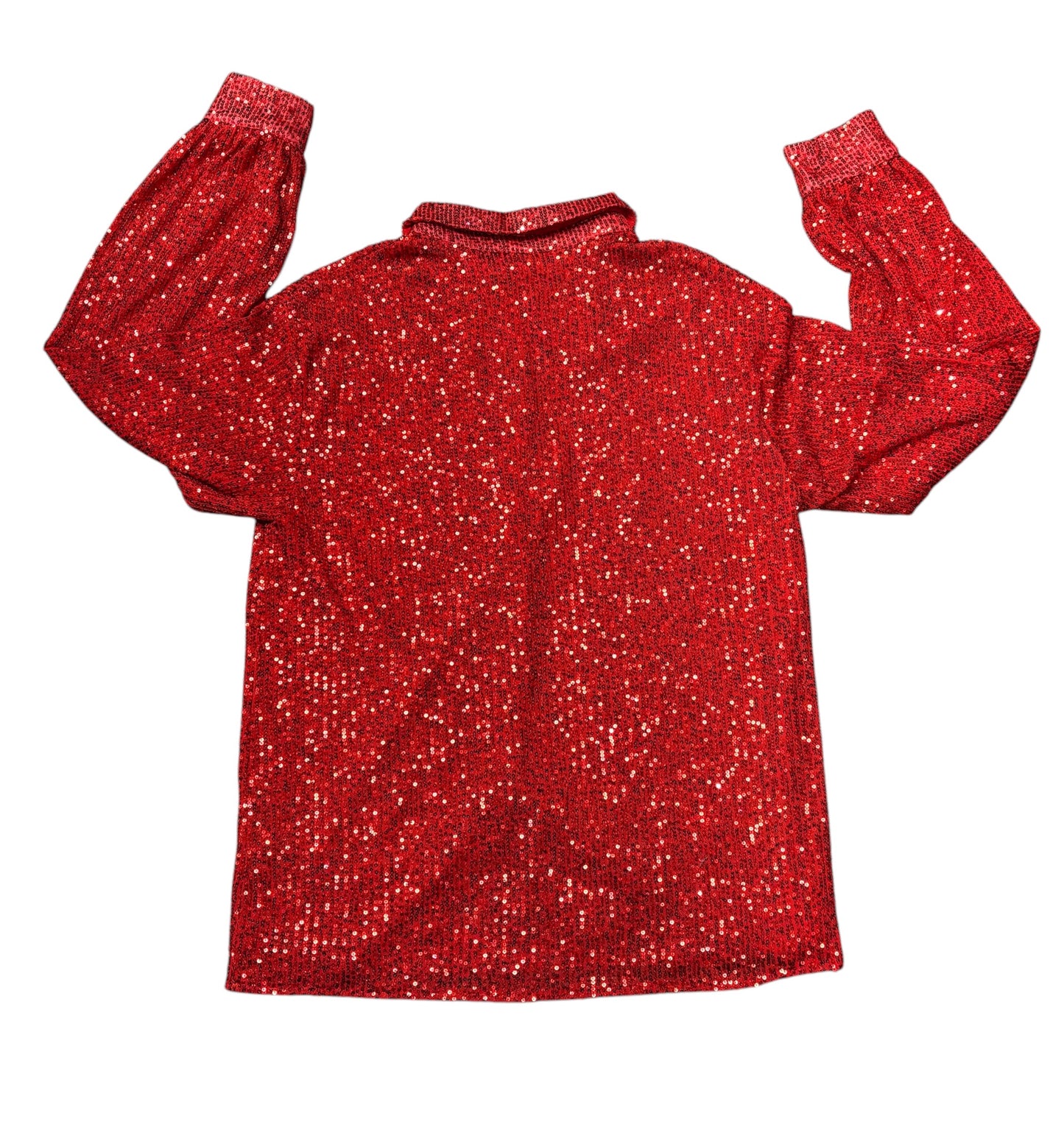 Blouse Long Sleeve By Bibi In Red, Size: M