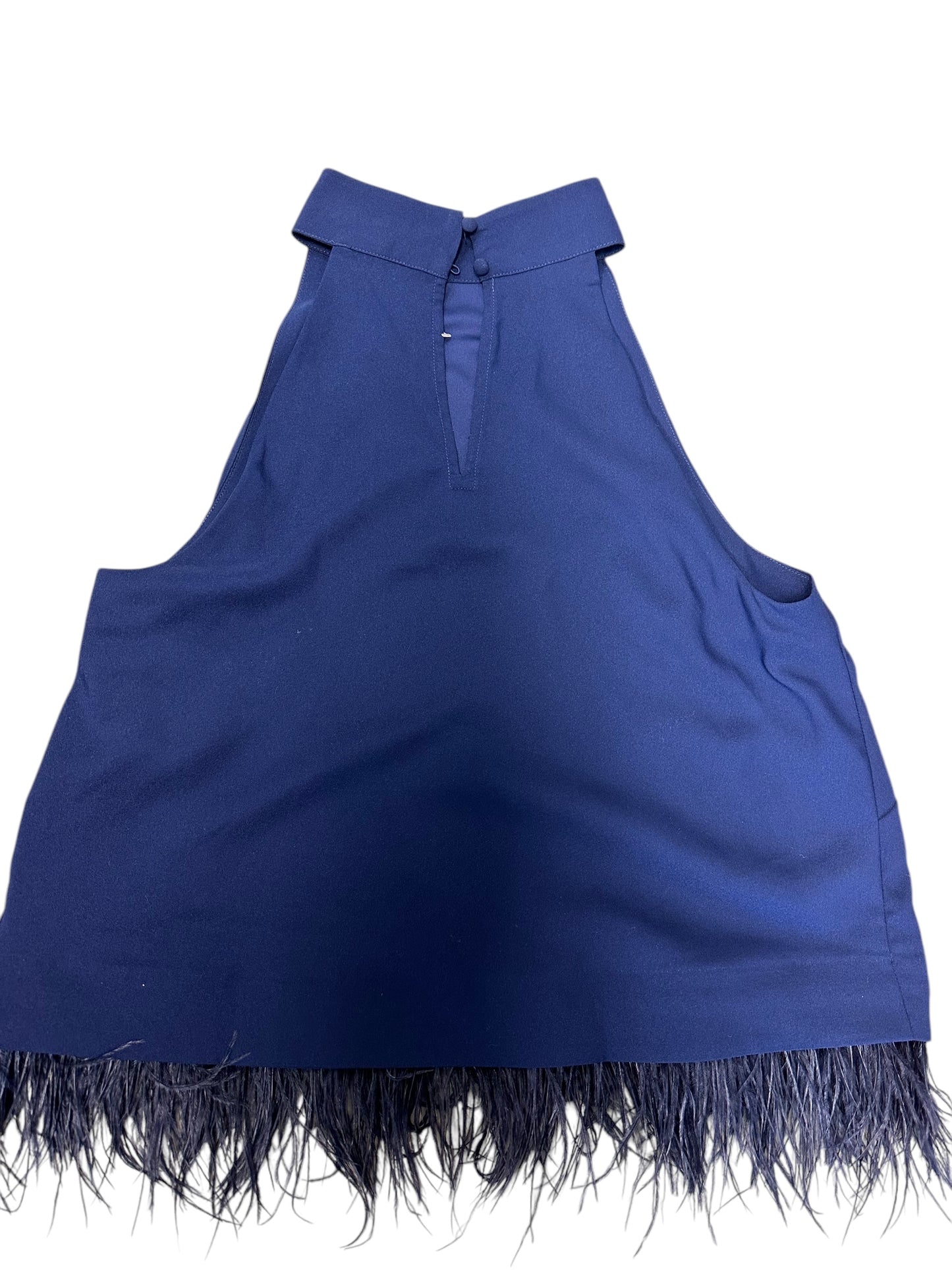 Top Sleeveless By Ann Taylor In Navy, Size: 6