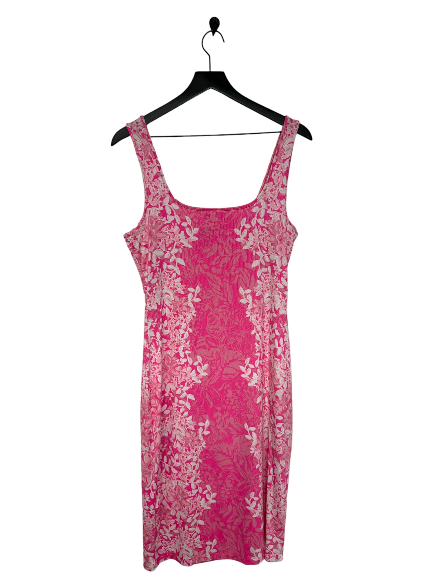 Dress Casual Midi By Lilly Pulitzer In Pink & White, Size: M