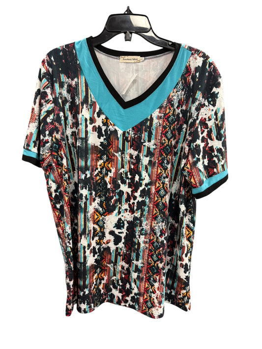 Top Short Sleeve By Clothes Mentor In Multi-colored, Size: Xl