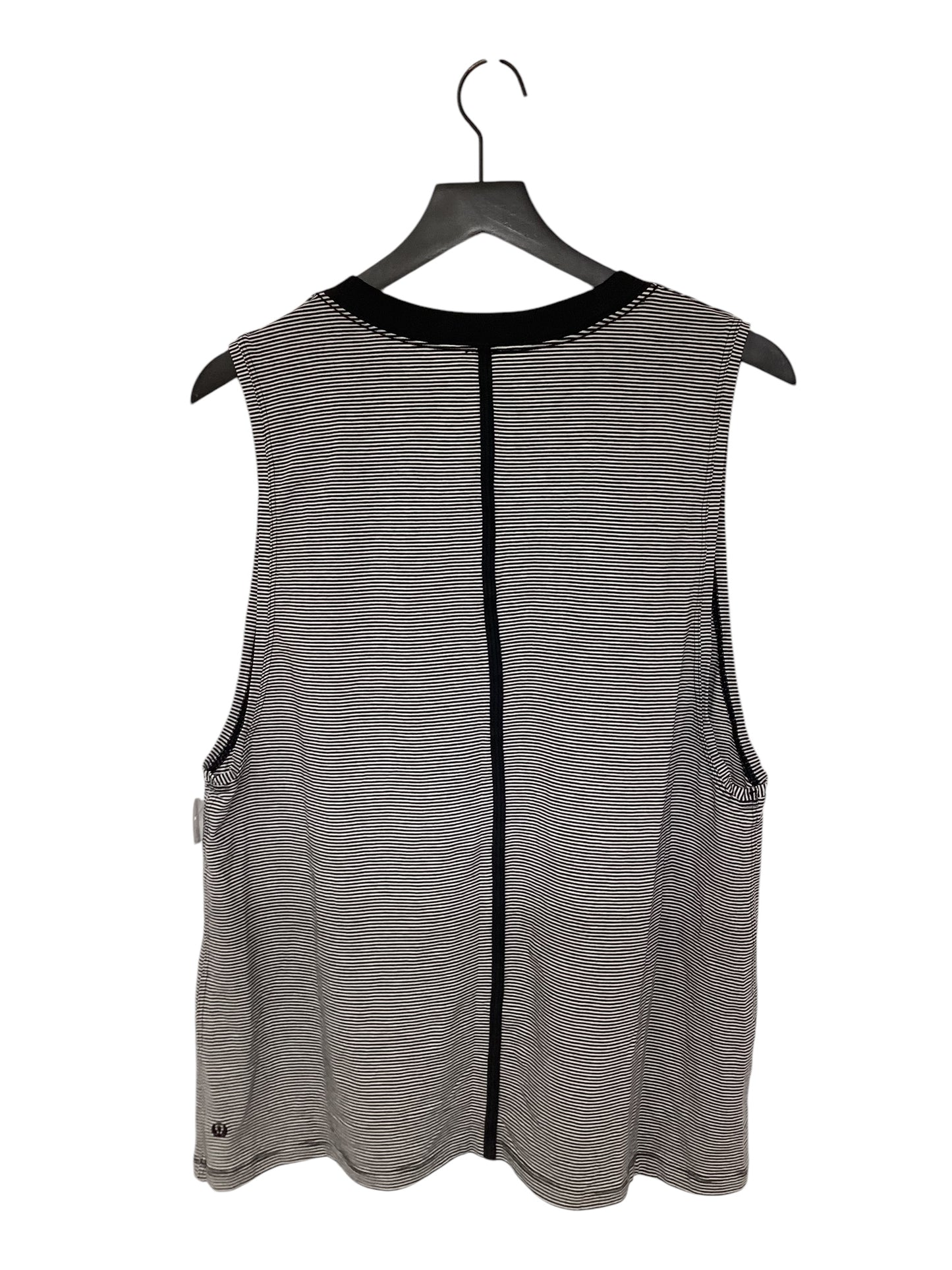 Athletic Tank Top By Lululemon In Black & White, Size: 10