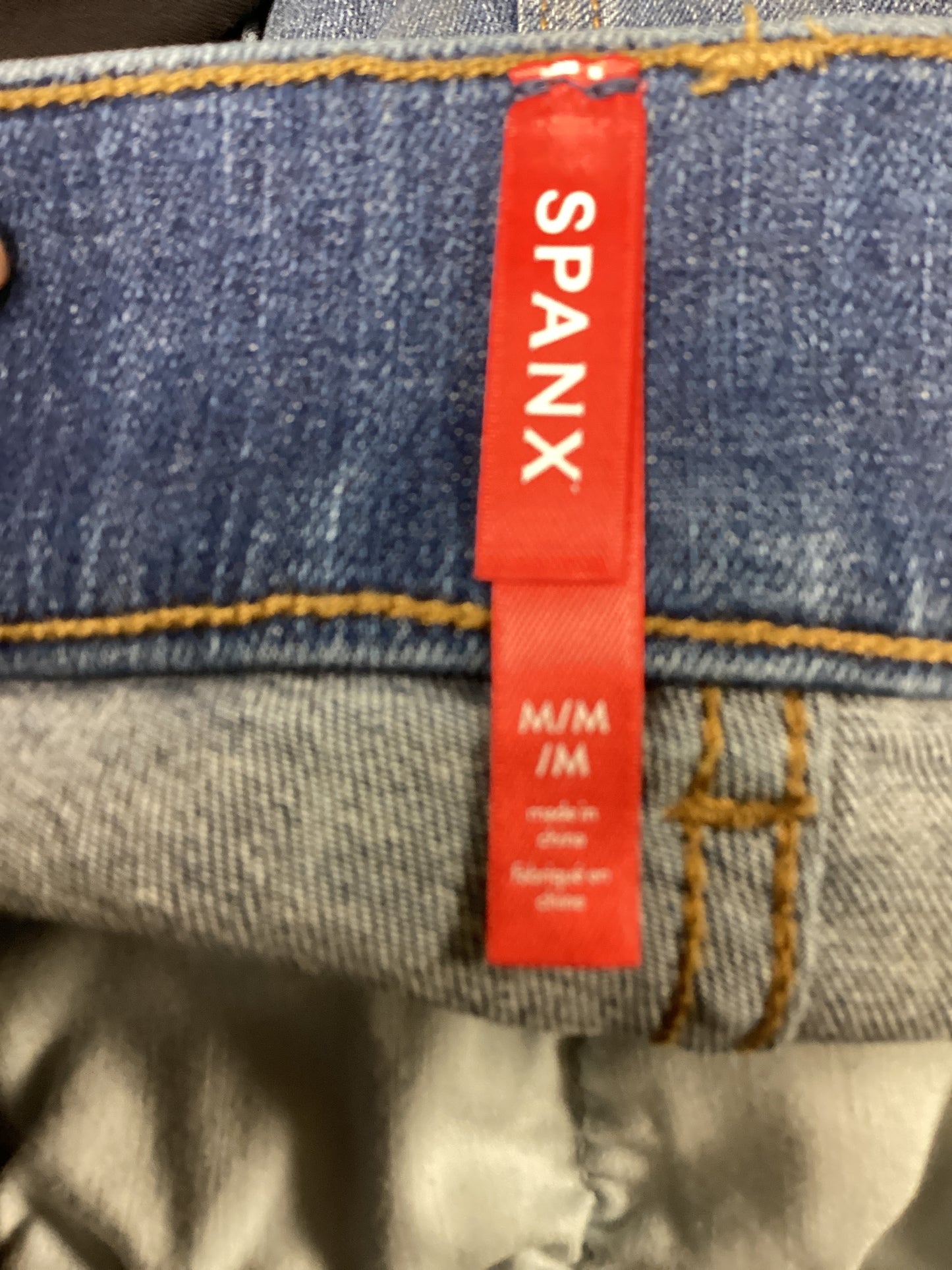 Jeans Boot Cut By Spanx In Blue Denim, Size: M