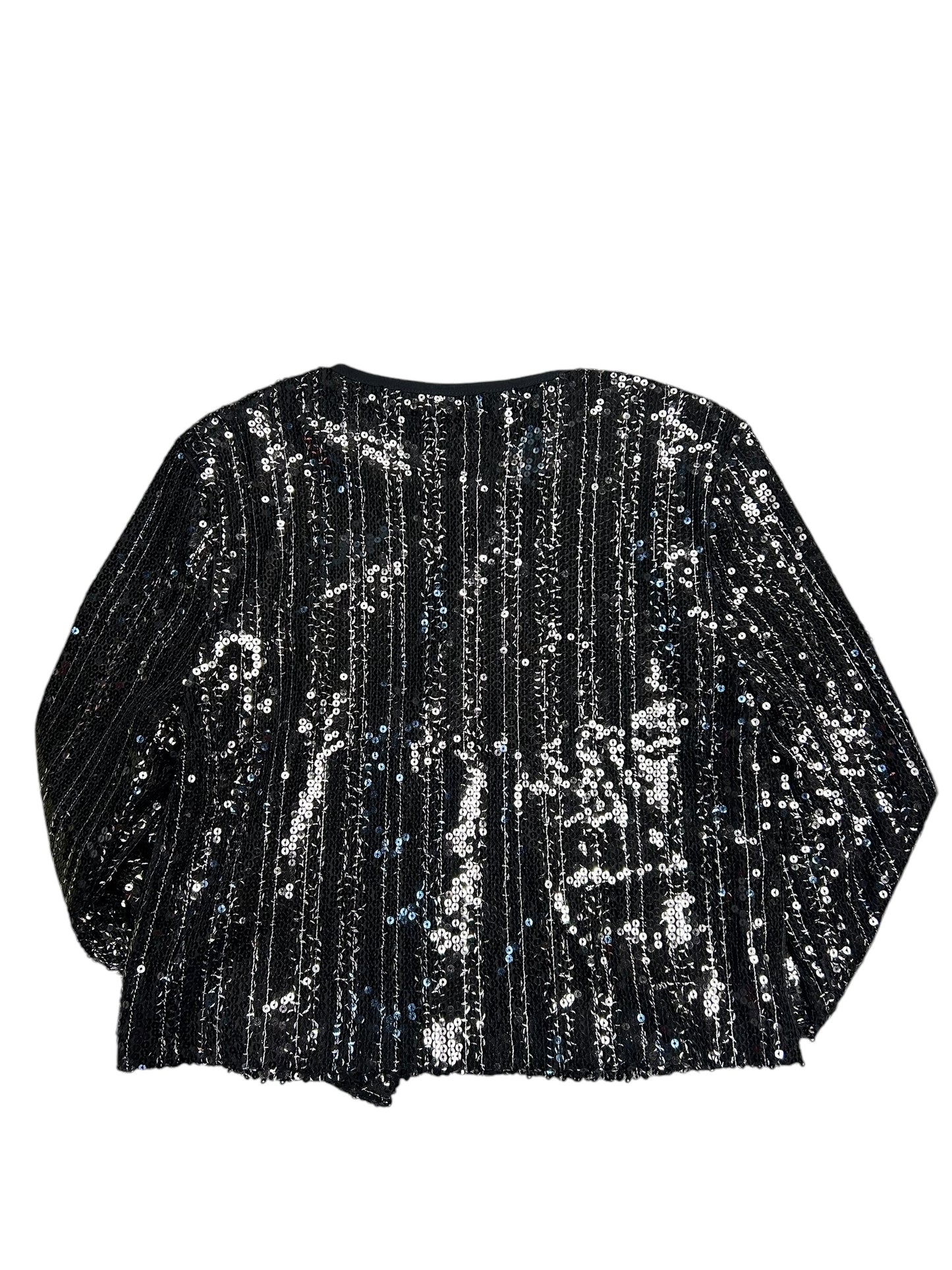 Top Long Sleeve By Christian Siriano In Black, Size: S