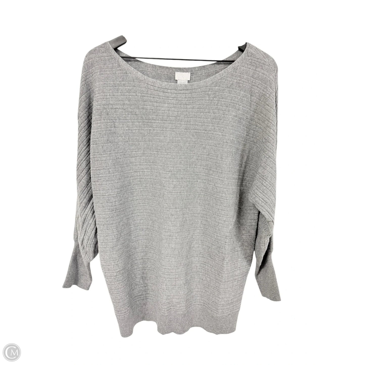 Sweater By Chicos In Grey, Size: L
