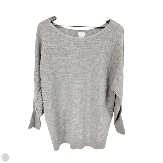 Sweater By Chicos In Grey, Size: L
