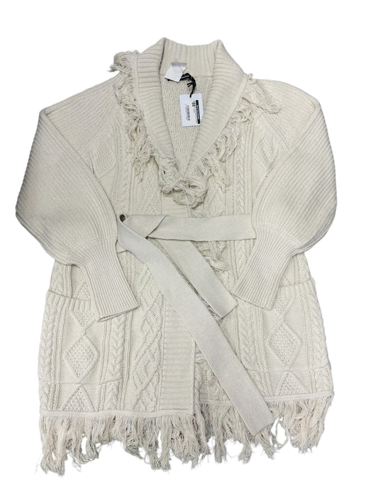 Sweater Cardigan By Olivaceous In Cream, Size: S