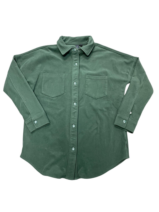 Jacket Shirt By Mondetta In Green, Size: S