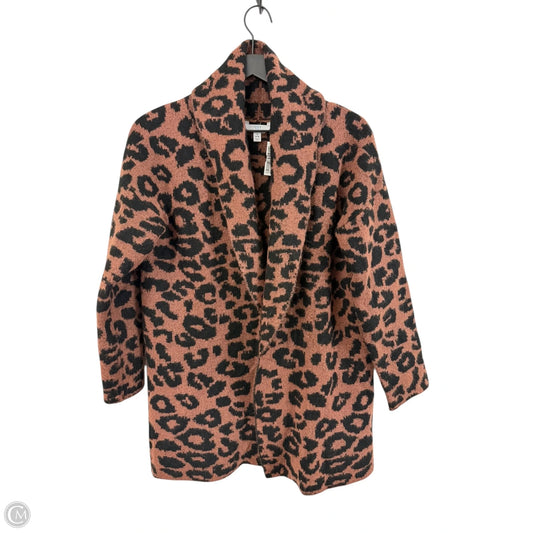 Sweater Cardigan By Time And Tru In Animal Print, Size: S