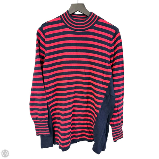 Sweater By Susan Graver In Blue & Red, Size: L