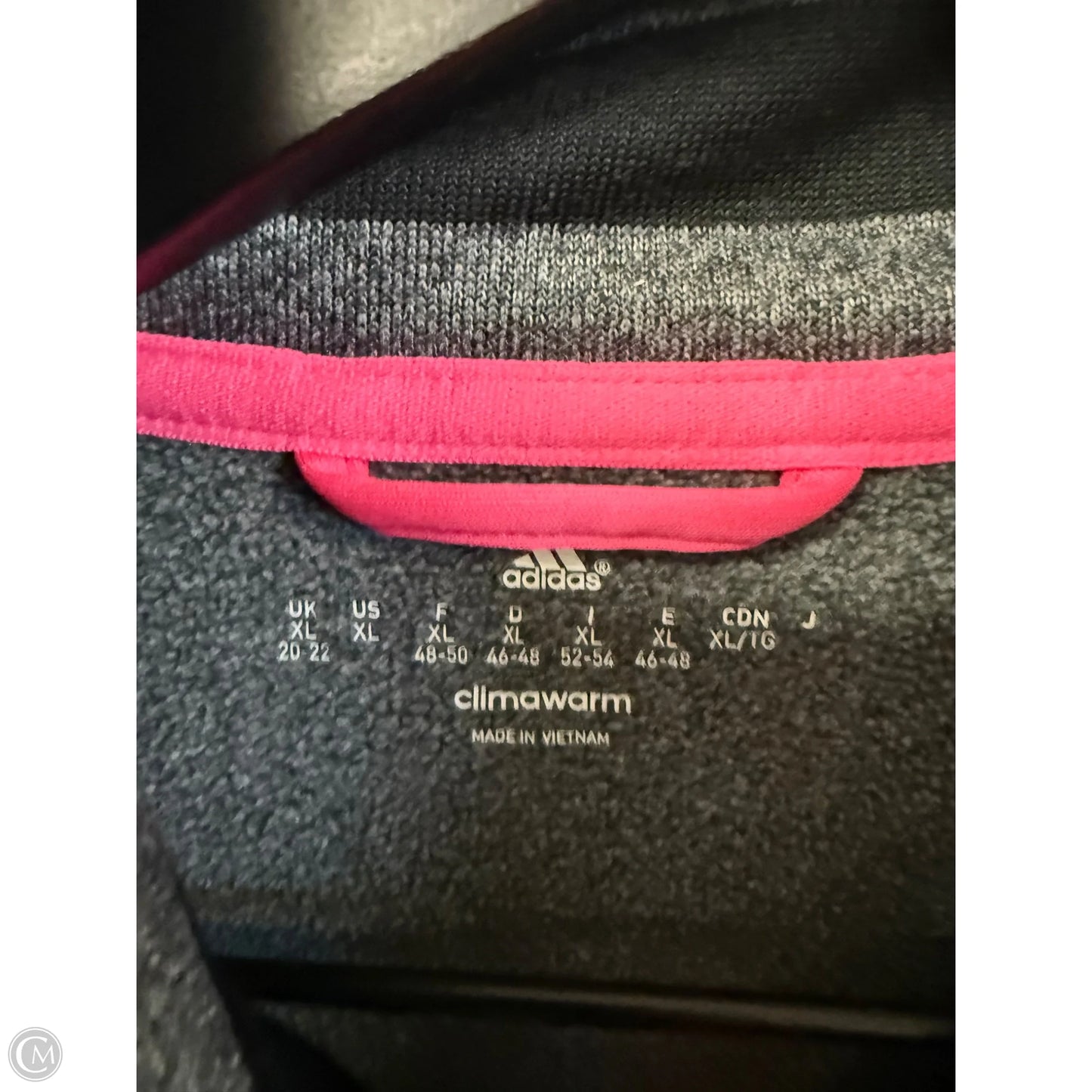 Sweatshirt Collar By Adidas In Grey, Size: Xl