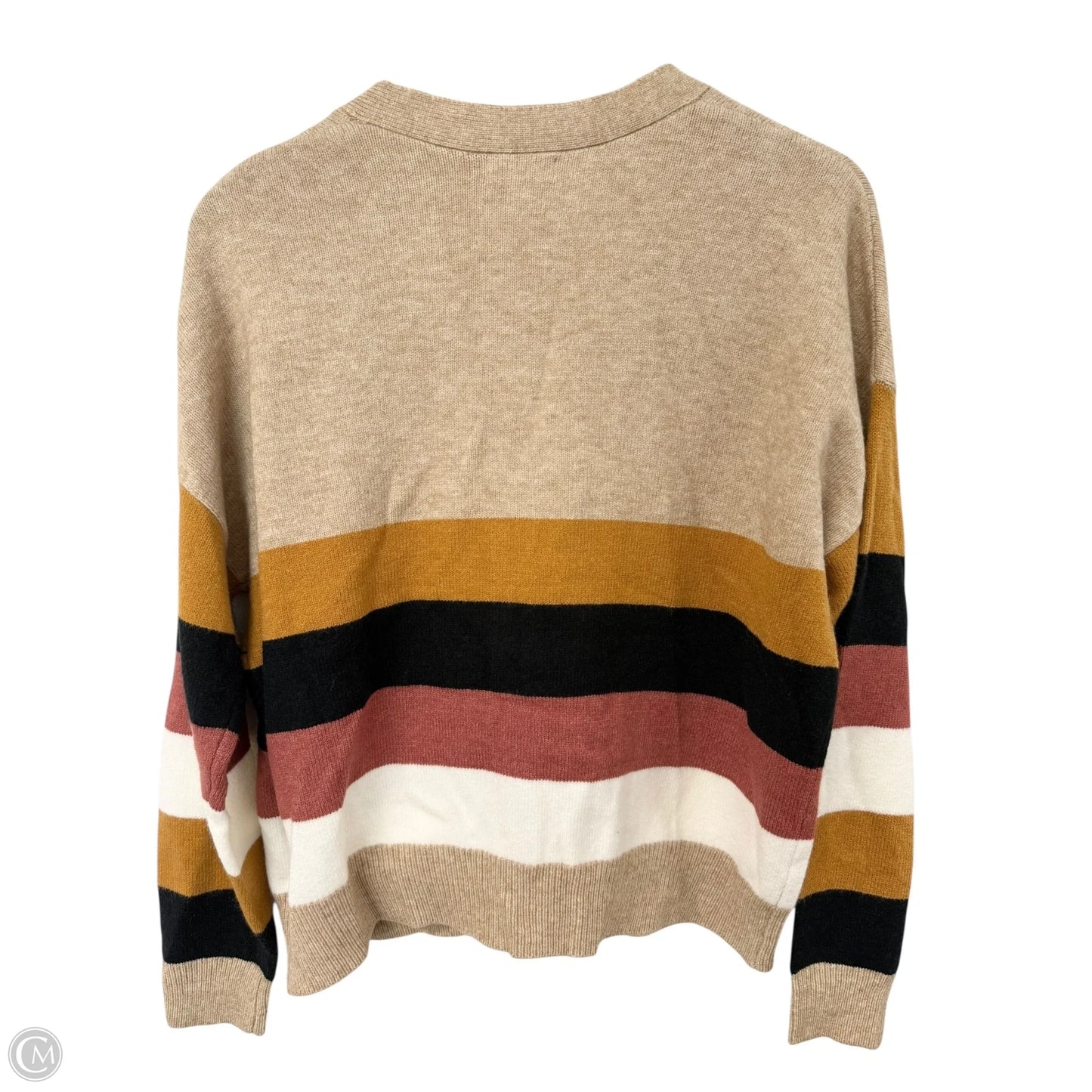 Sweater Cardigan By Vigoss In Tan, Size: L