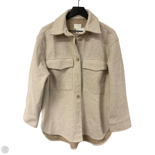 Jacket Shirt By H&m In Tan, Size: S