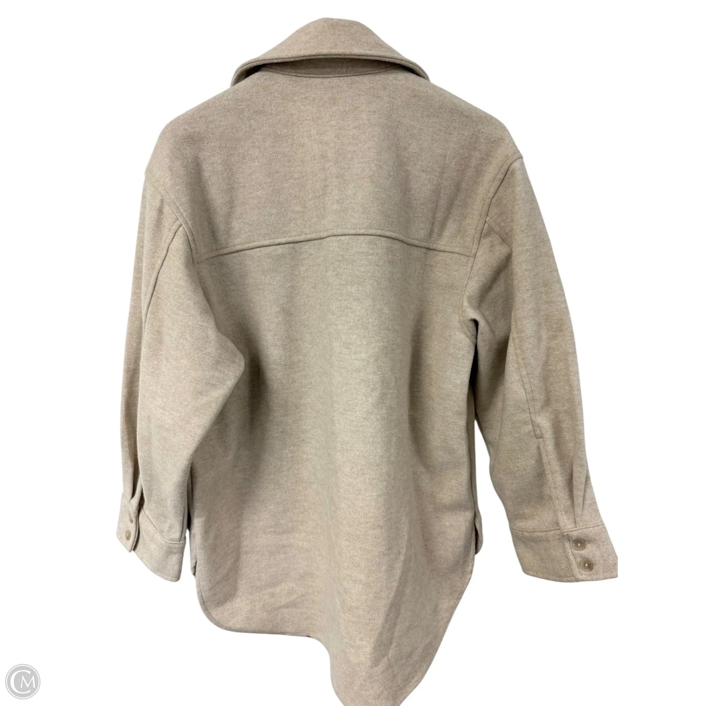 Jacket Shirt By H&m In Tan, Size: S