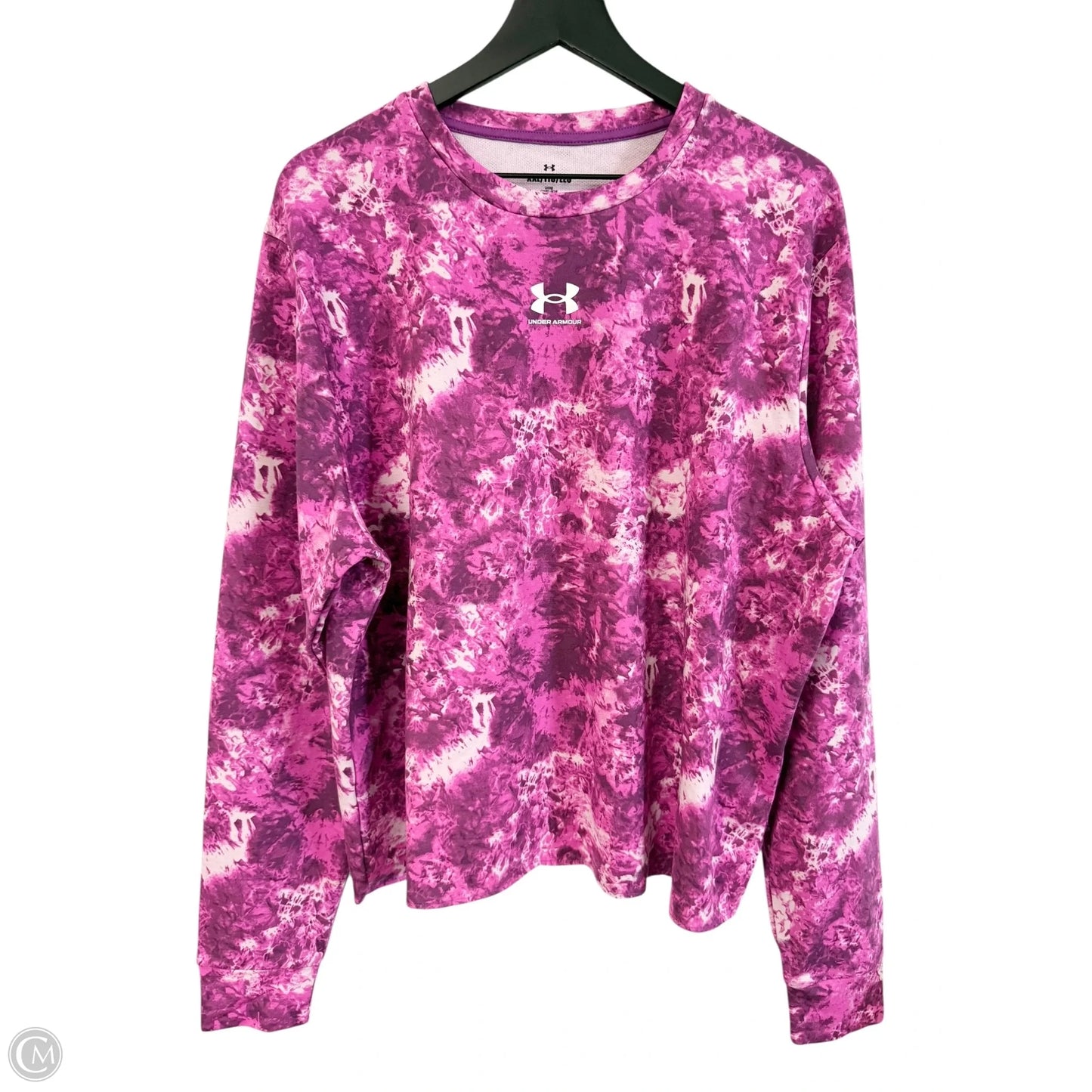 Athletic Top Long Sleeve Crewneck By Under Armour In Pink, Size: Xxl