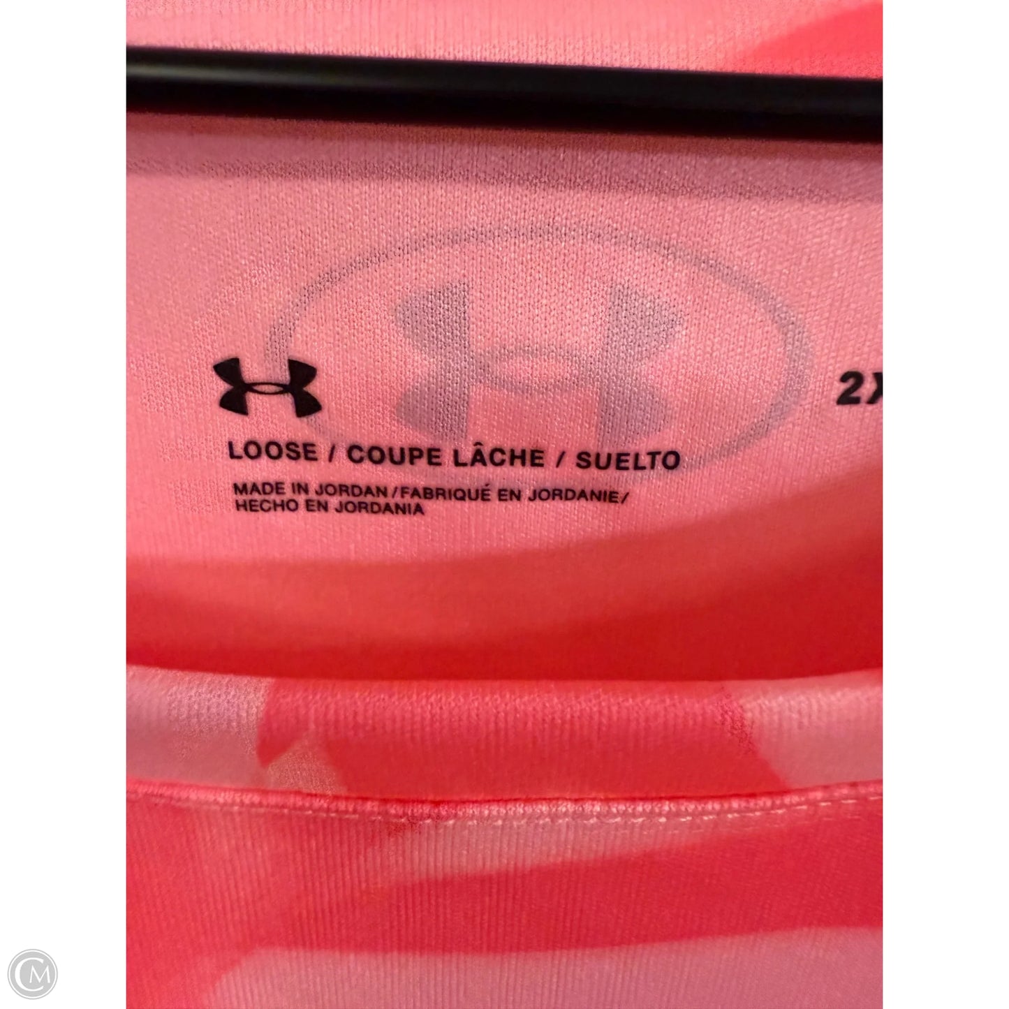 Athletic Top Short Sleeve By Under Armour In Pink, Size: 2x