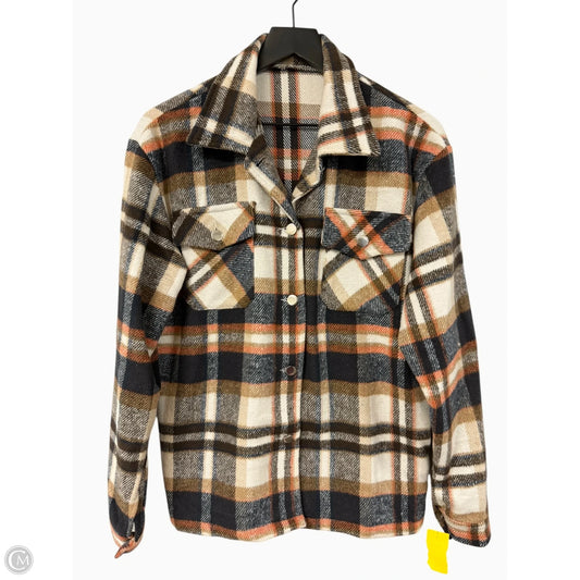 Jacket Shirt By Cmf In Plaid Pattern, Size: M