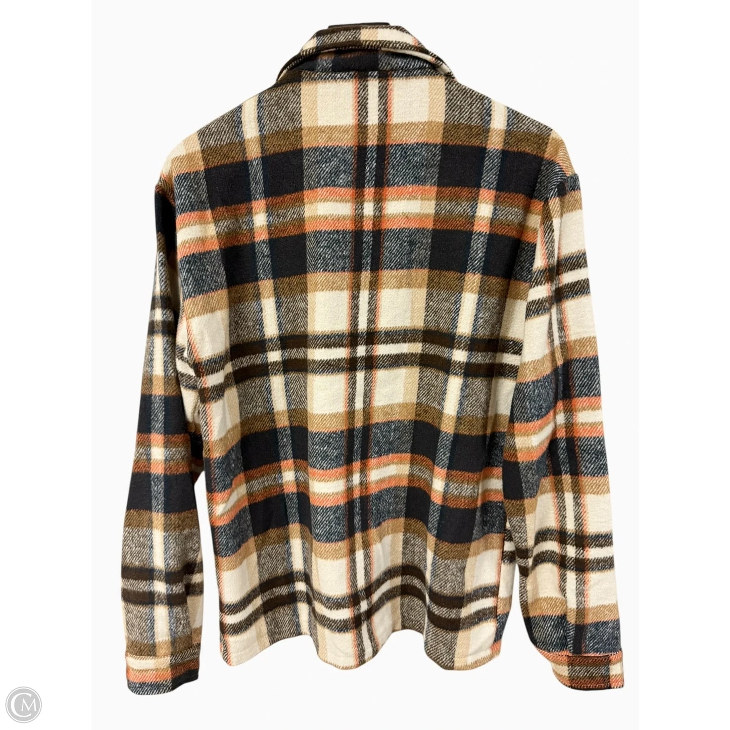 Jacket Shirt By Cmf In Plaid Pattern, Size: M