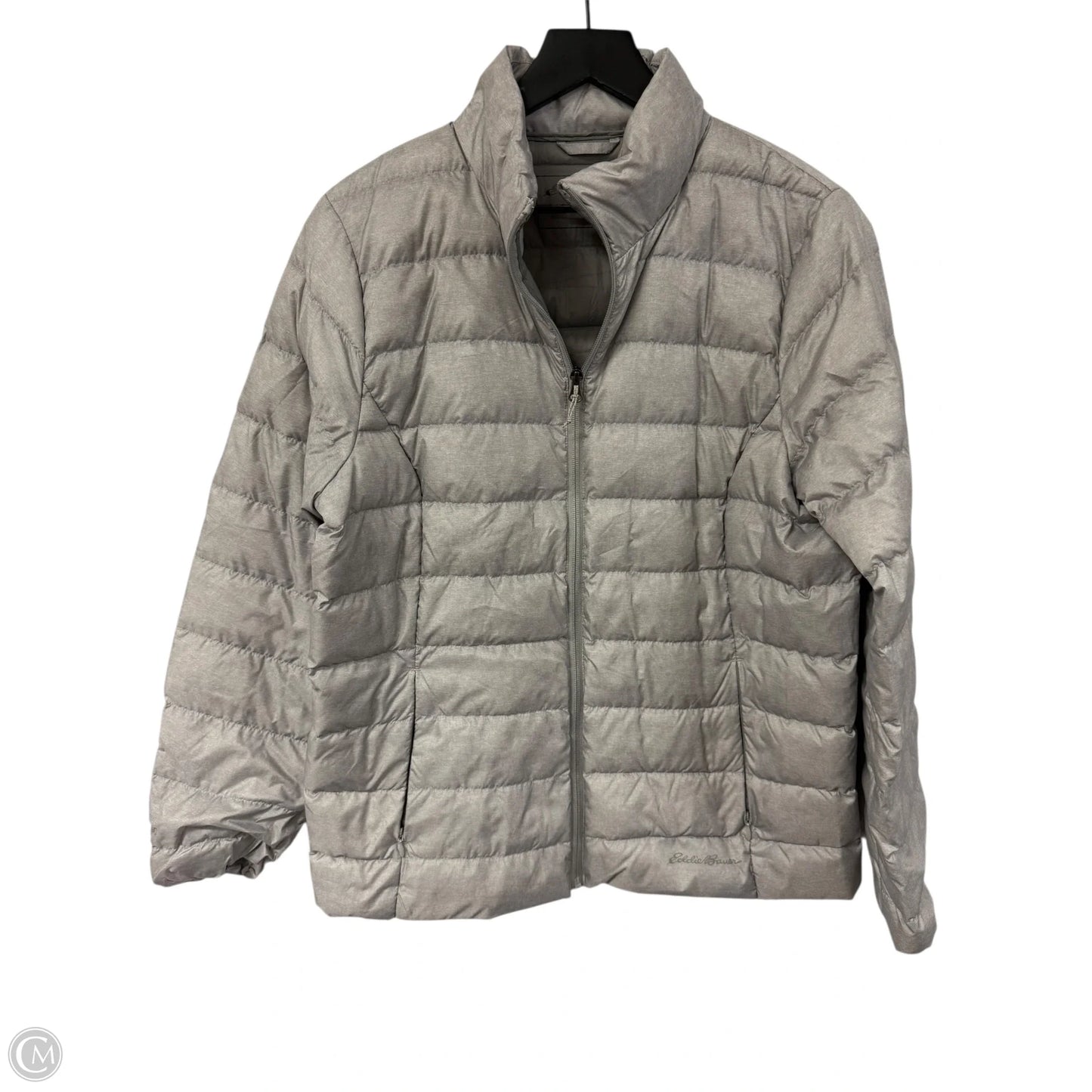 Jacket Puffer & Quilted By Eddie Bauer In Grey, Size: L
