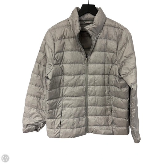 Jacket Puffer & Quilted By Eddie Bauer In Grey, Size: L