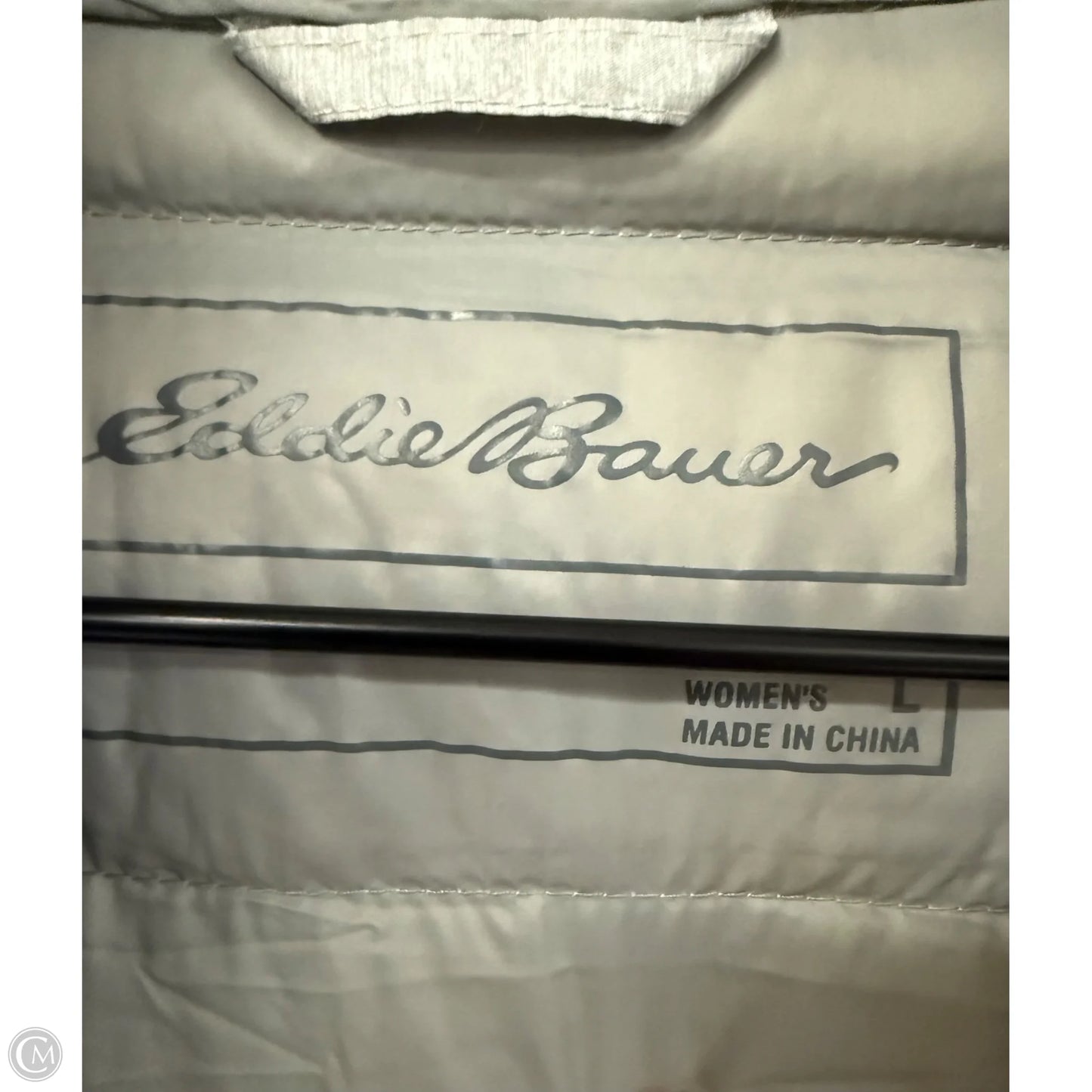 Jacket Puffer & Quilted By Eddie Bauer In Grey, Size: L