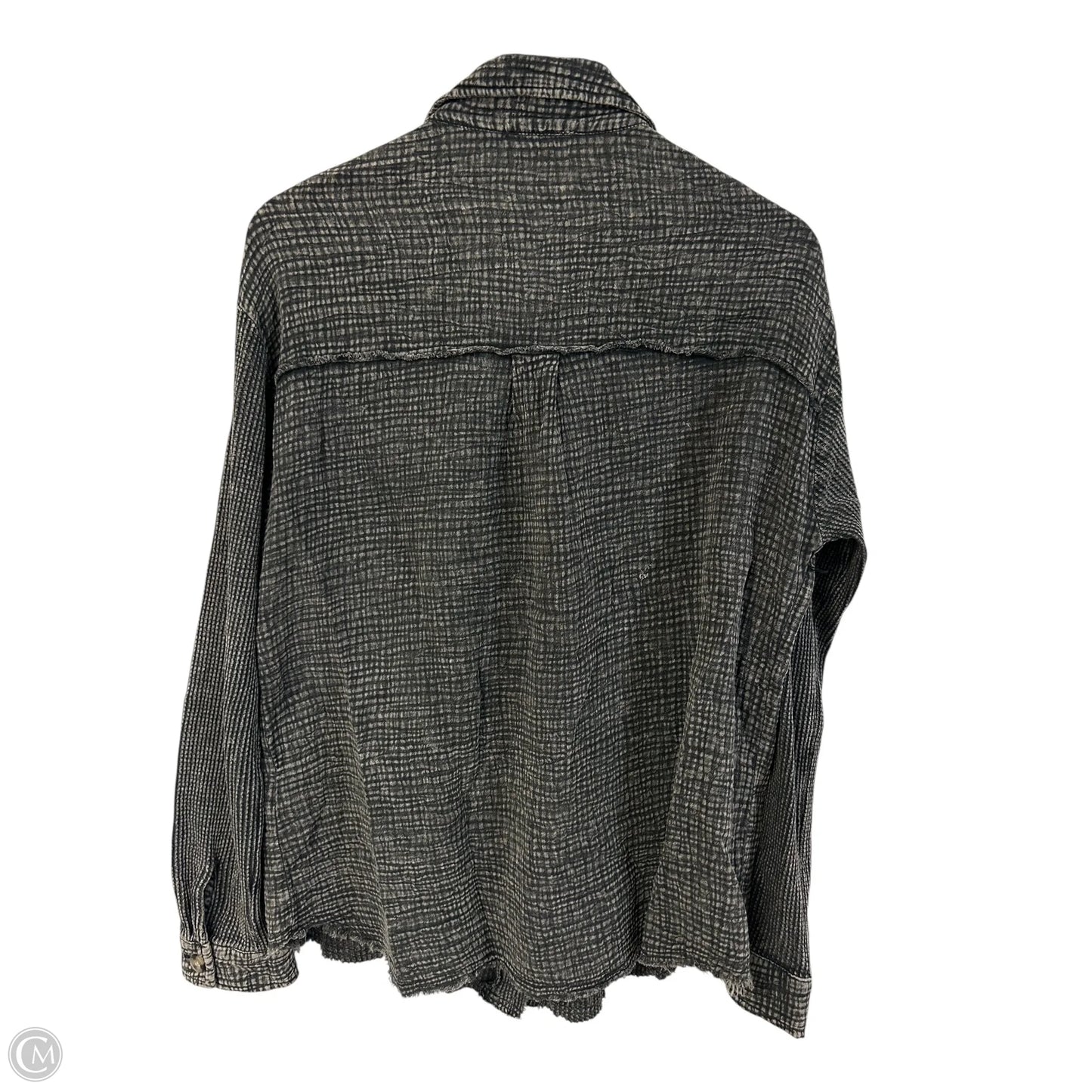 Blouse Long Sleeve By Grace & Lace In Grey, Size: S