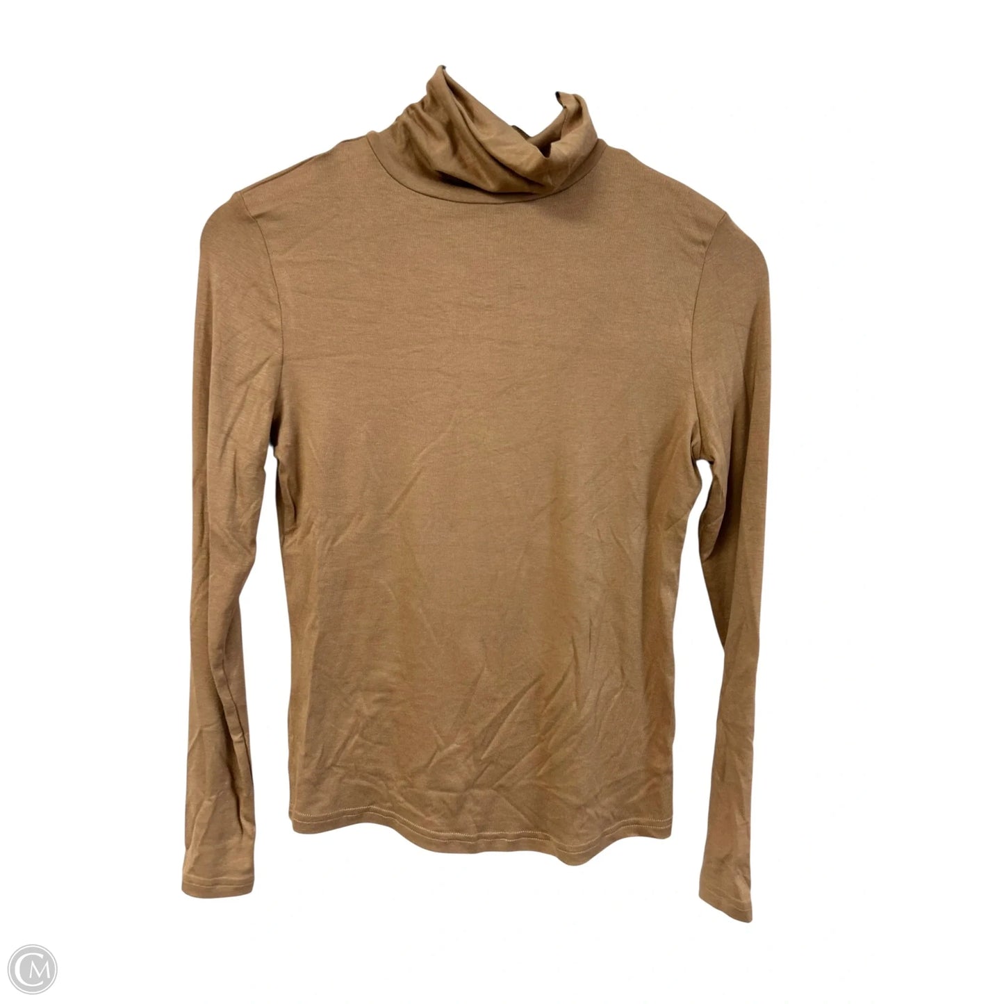 Top Long Sleeve Basic By Zyia In Tan, Size: M