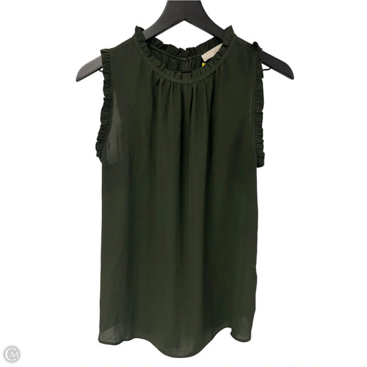 Top Sleeveless By Loft In Green, Size: M